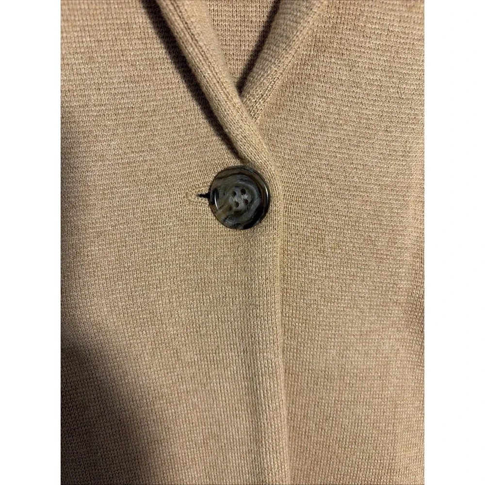 J. CREW Schoolboy Cotton Knit Sweater Blazer Jacket Size XS Tan Academia Preppy